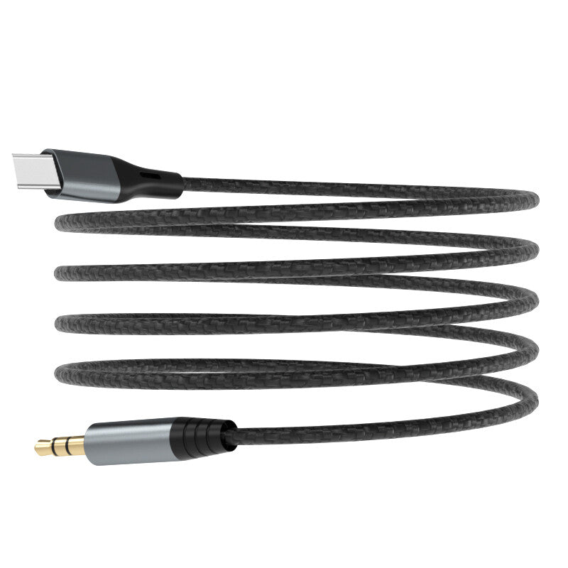 DUDAO audio cable USB-C - mini jack 3.5mm 1m gray L11PROT - Kabel - Audio/Multimedia USB-kablar USB C Grå