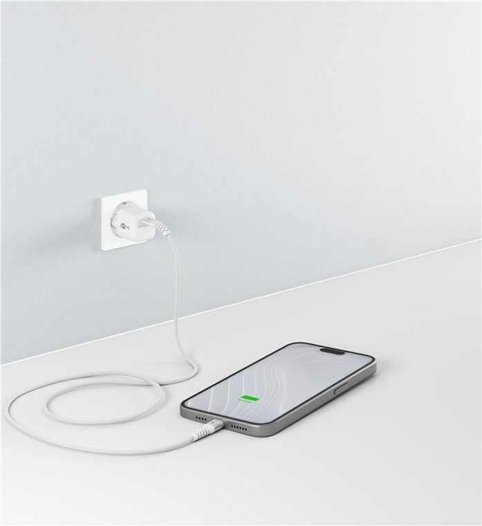 Goobay KAB USB-C (ST-ST) 2m Verbindungskabel Textilmantel White USB-kablar USB 2.0 USB C