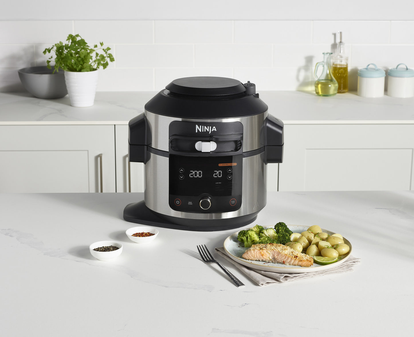 Ninja OL550EU multicooker 6 l 1460 W Svart, Rostfritt stål