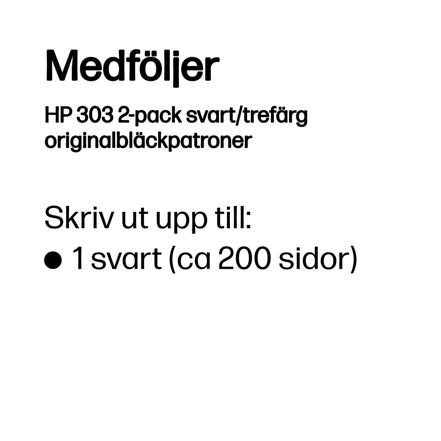 HP 303 2-pack svart/trefärg originalbläckpatroner
