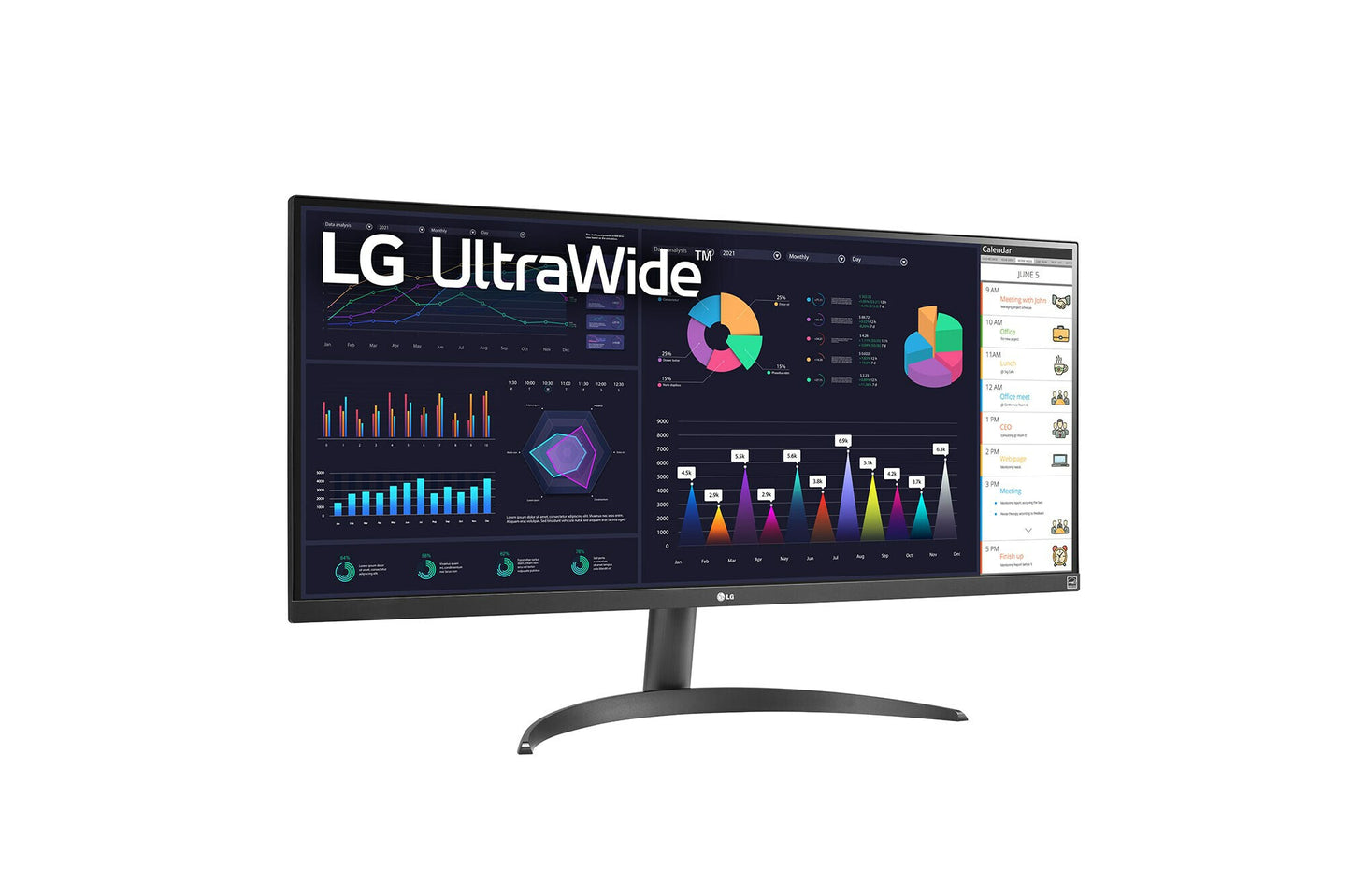 LG 34WQ500-B platta pc-skärmar 86,4 cm (34") 2560 x 1080 pixlar UltraWide Full HD LED Svart