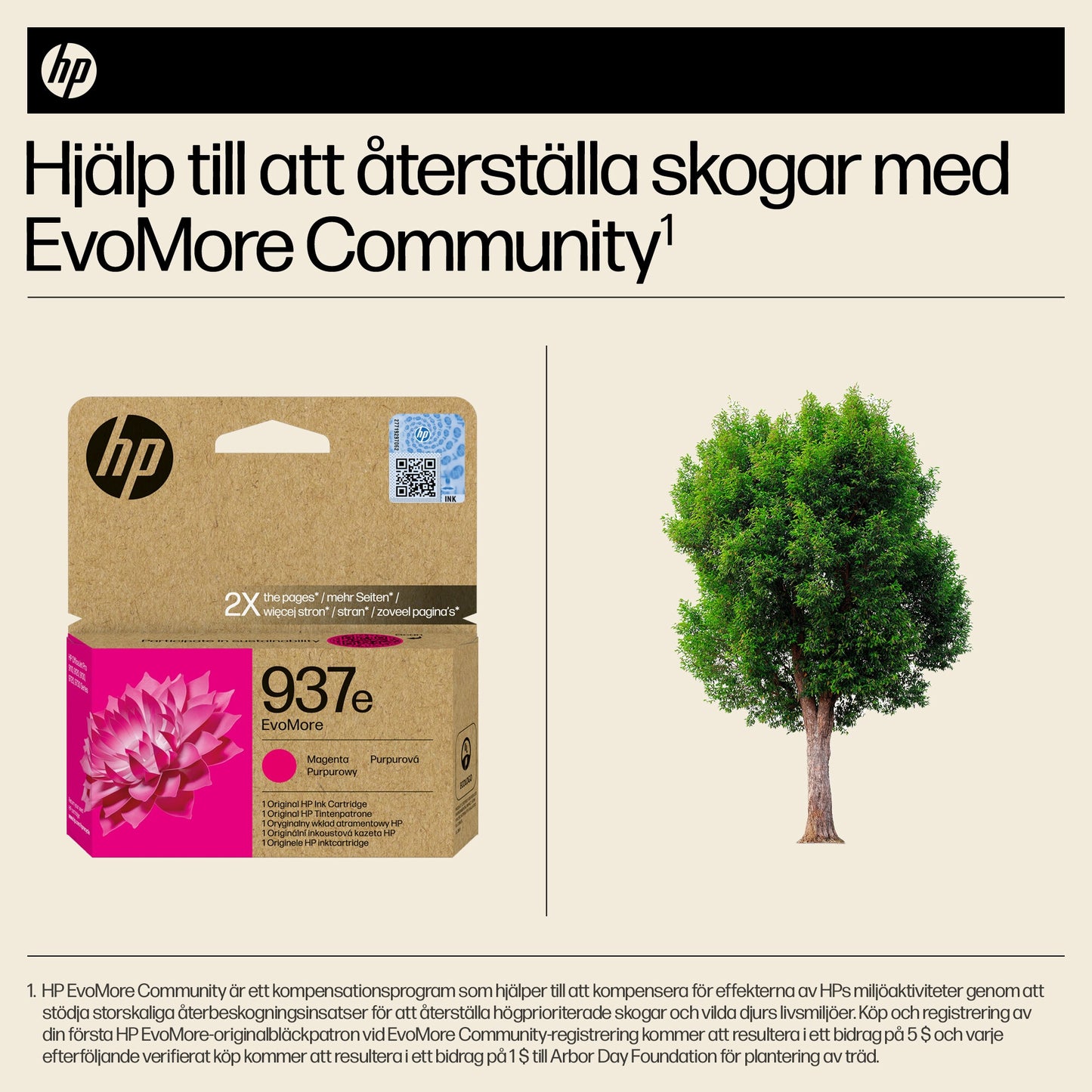 HP 937e EvoMore magenta originalbläckpatron