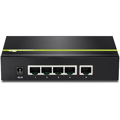 Trendnet TPE-S50 nätverksswitchar Ohanterad L2 Fast Ethernet (10/100) Strömförsörjning via Ethernet (PoE) stöd Svart