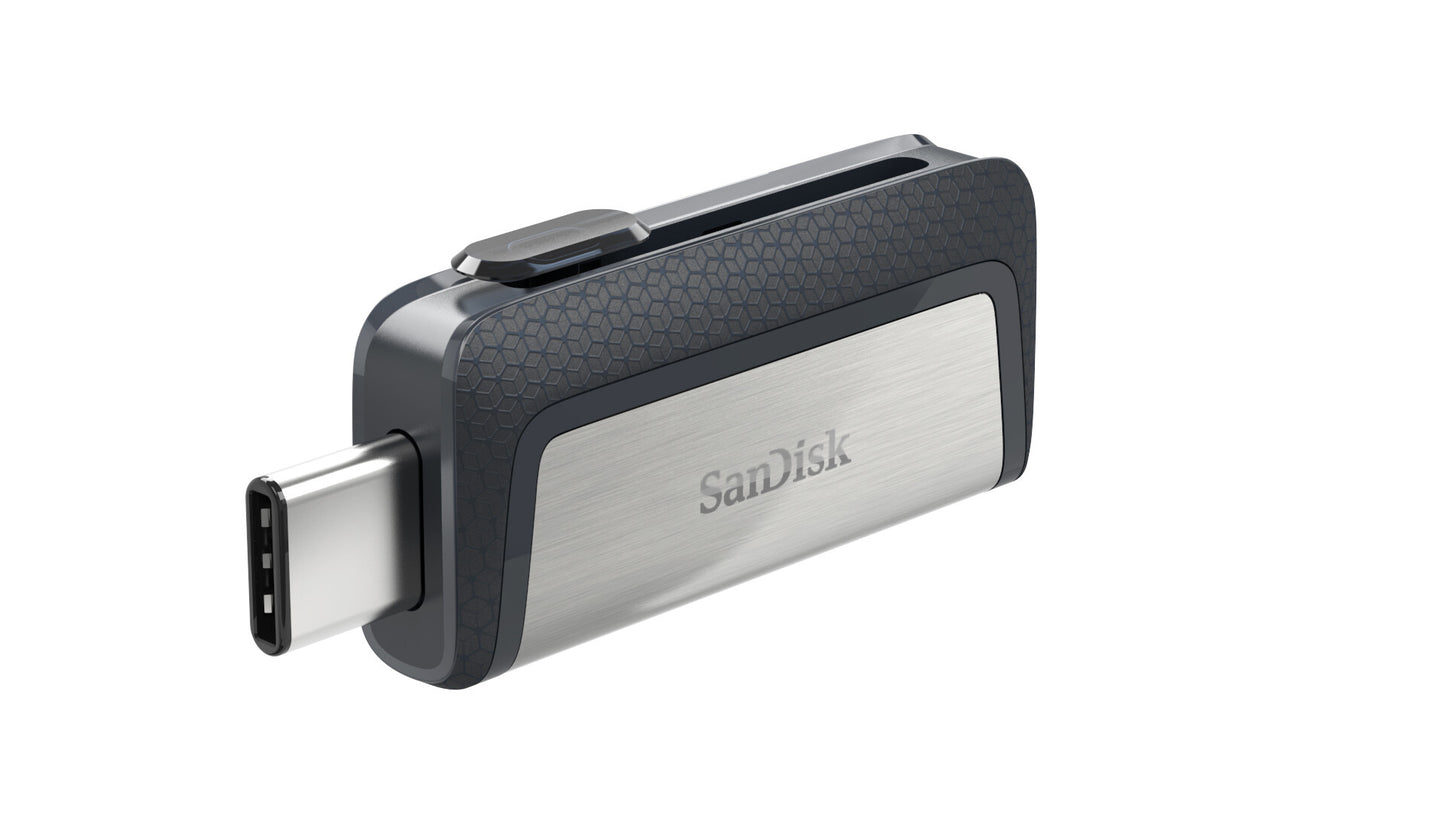 SanDisk Ultra Dual Drive USB Type-C USB-sticka 64 GB USB Type-A / USB Type-C 3.2 Gen 1 (3.1 Gen 1) Svart, Silver