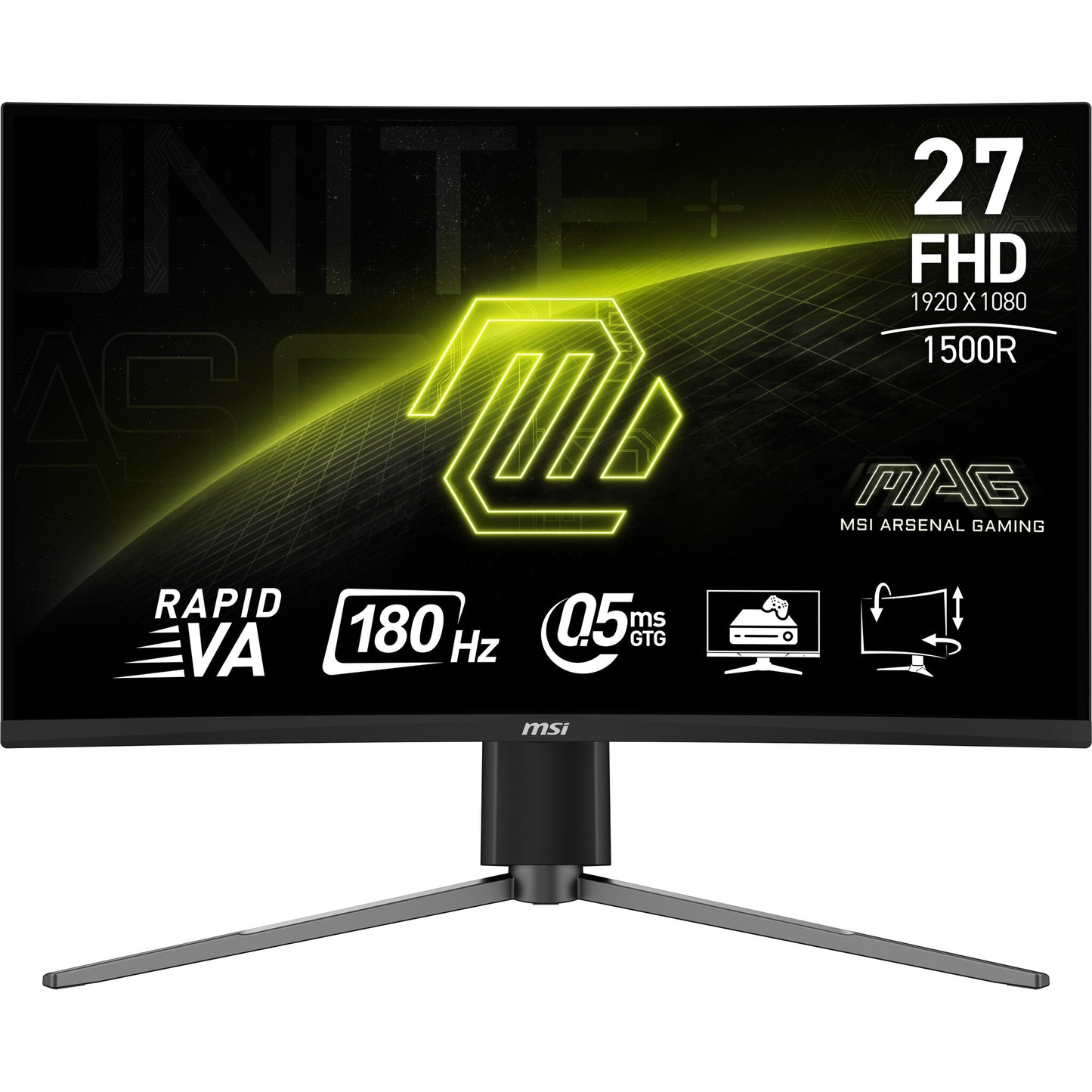 MSI MAG 27C6PF platta pc-skärmar 68,6 cm (27") 1920 x 1080 pixlar Full HD Svart