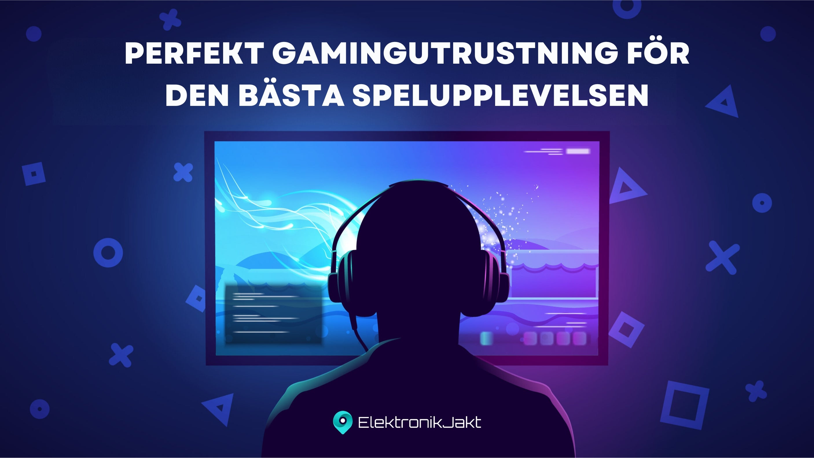 Bild av perfekt gamingutrustning för den bästa spelupplevelsen, inklusive skärmar och kontroller, från elektronikjakt. Blogg, gaming, gamingutrustning, beställ online