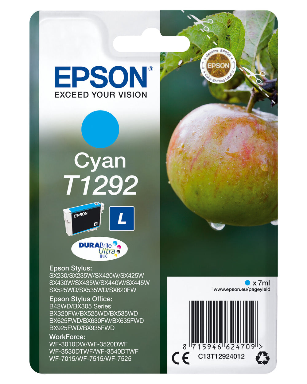 Epson Enpack cyan T1292 DURABrite Ultra-bläck
