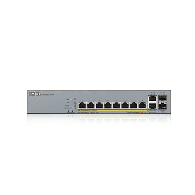 Zyxel GS1350-12HP-EU0101F nätverksswitchar hanterad L2 Gigabit Ethernet (10/100/1000) Strömförsörjning via Ethernet (PoE) stöd Grå