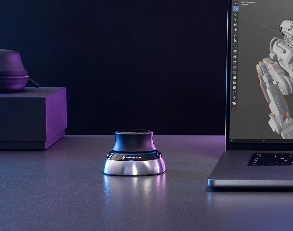 3Dconnexion SpaceMouse datormöss Kontor RF Wireless + Bluetooth + USB Type-A 6DoF