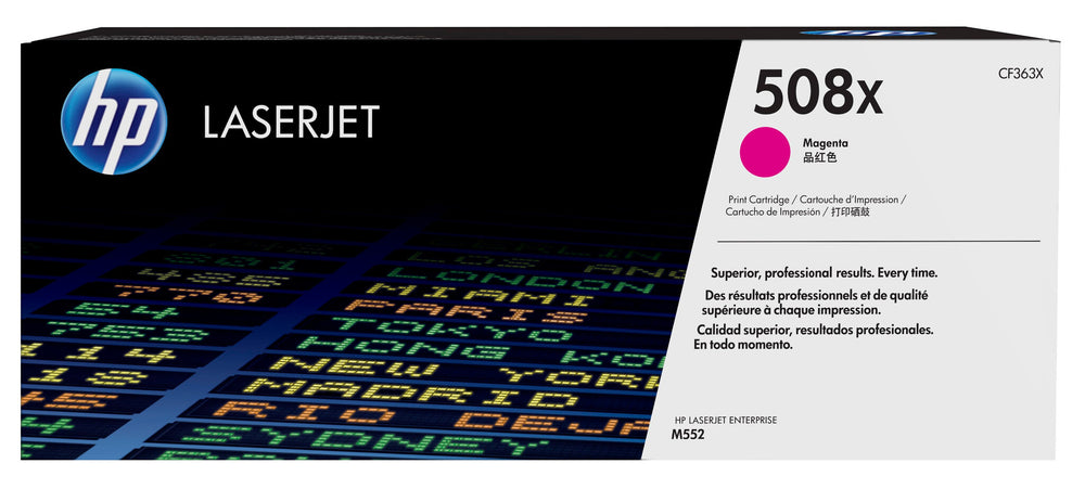 HP 508X magenta original LaserJet-tonerkassett med hög kapacitet