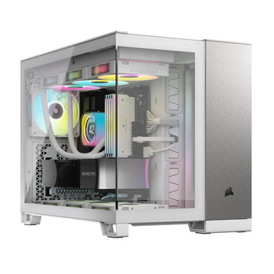 Corsair CC-9011289-WW datorväskor Midi Tower Grå, Vit