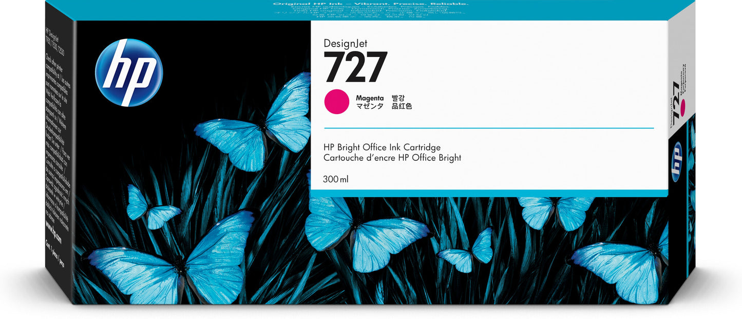 HP 727 300 ml DesignJet-bläckpatron, magenta