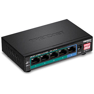 Trendnet TPE-LG50 nätverksswitchar Ohanterad Gigabit Ethernet (10/100/1000) Strömförsörjning via Ethernet (PoE) stöd Svart