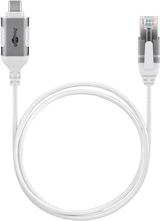 Goobay 74388 kabelomvandlare (hane/hona) USB 3.1 type A RJ45 Vit