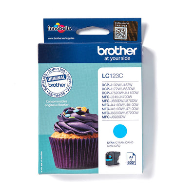 Brother LC123C bläckpatroner 1 styck Original Cyan