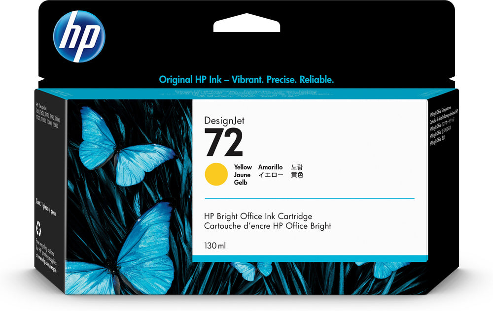 HP 72 130 ml DesignJet-bläckpatron, gul