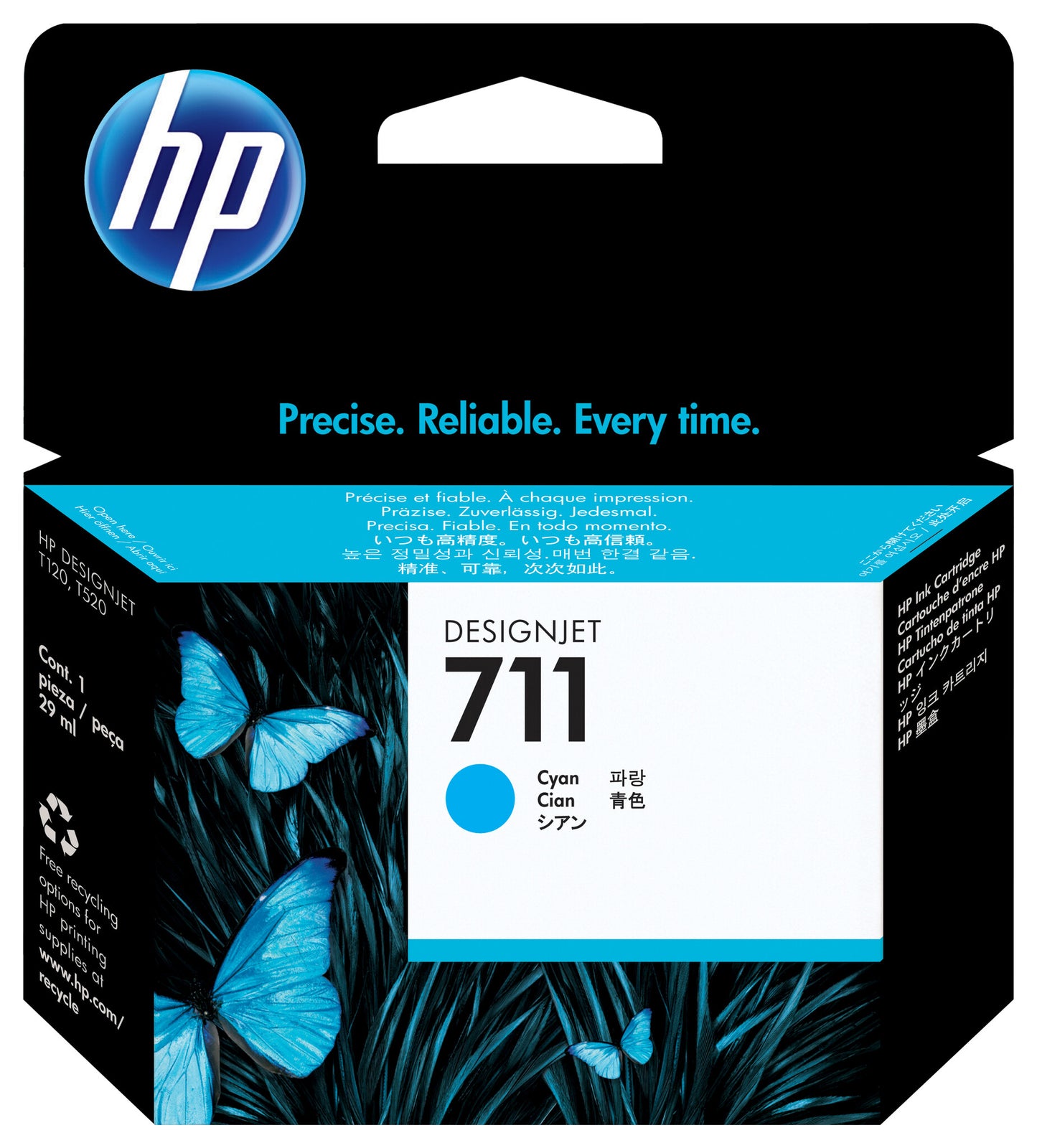 HP 711 29 ml DesignJet-bläckpatron, cyan