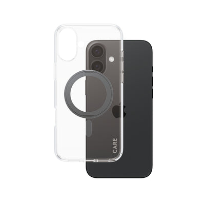 PanzerGlass CARE by PG BLK Kick/MagS iPhone16 6.7 mobiltelefonfodral Omslag Transparent