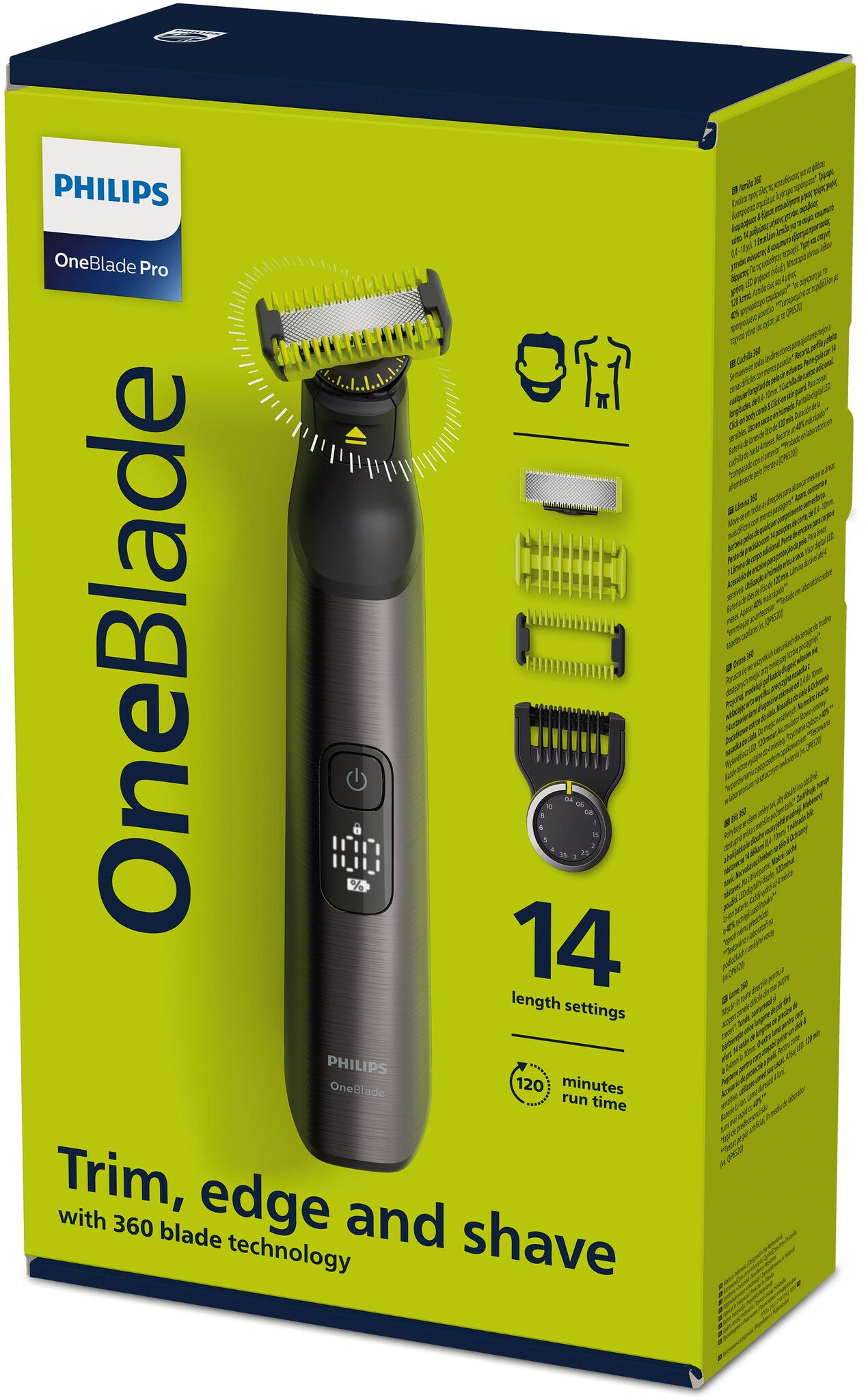 Philips OneBlade Pro 360 QP6551/15 Ansikte + kropp