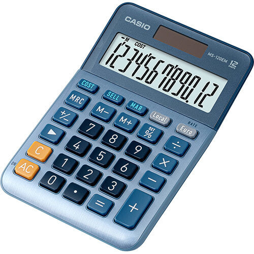 Casio MS-120EM miniräknare Skrivbord Display Blå