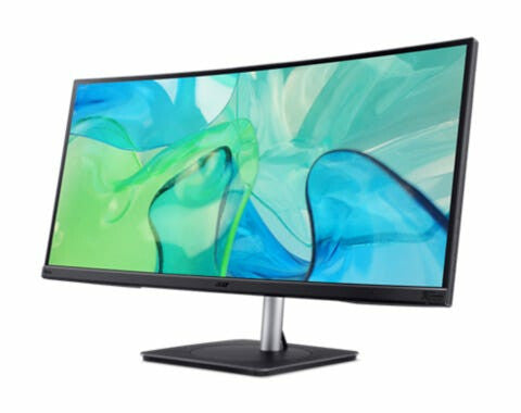 Acer CB343CUR platta pc-skärmar 86,4 cm (34") 3440 x 1440 pixlar UltraWide Quad HD LED Svart, Silver