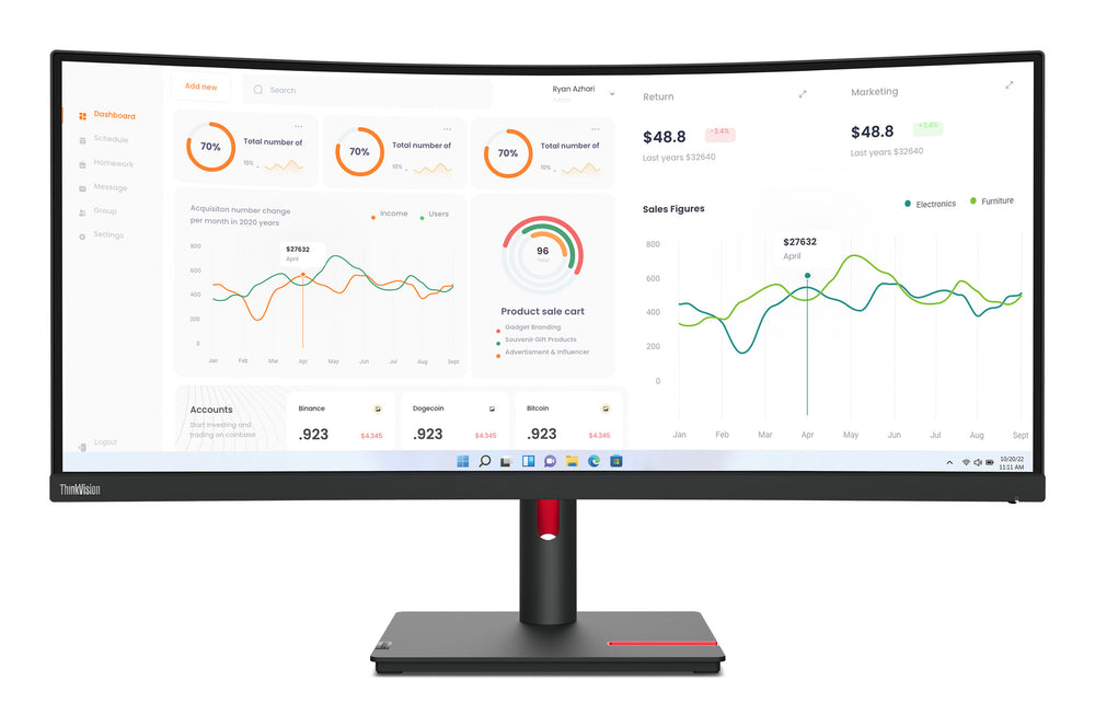 Lenovo ThinkVision T34w-30 LED display 86,4 cm (34