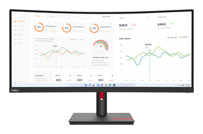 Lenovo ThinkVision T34w-30 LED display 86,4 cm (34") 3440 x 1440 pixlar Wide Quad HD Svart