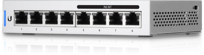 Ubiquiti UniFi Switch 8 hanterad Gigabit Ethernet (10/100/1000) Strömförsörjning via Ethernet (PoE) stöd Grå