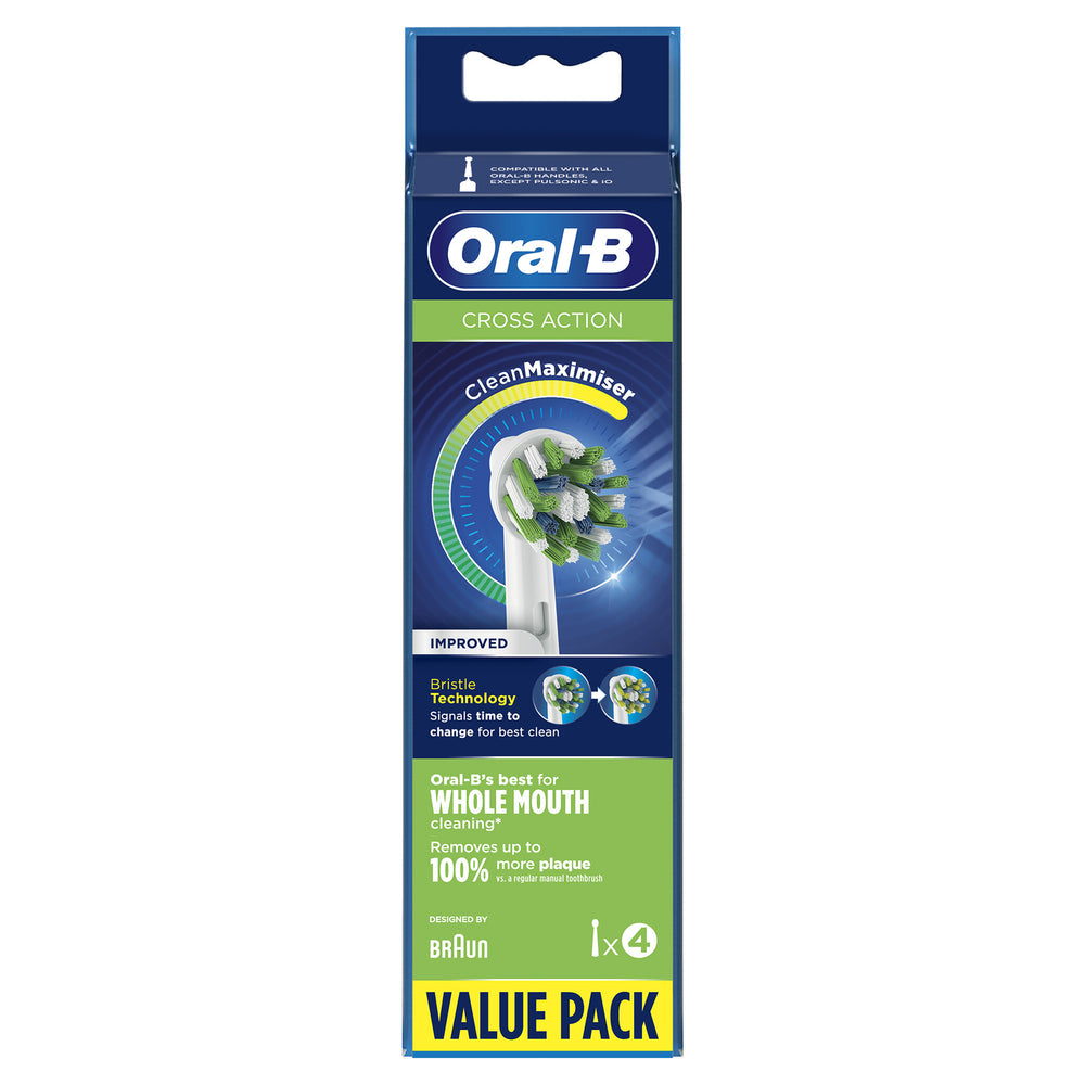 Oral-B CrossAction 80338435 tandborsthuvuden 4 styck Vit