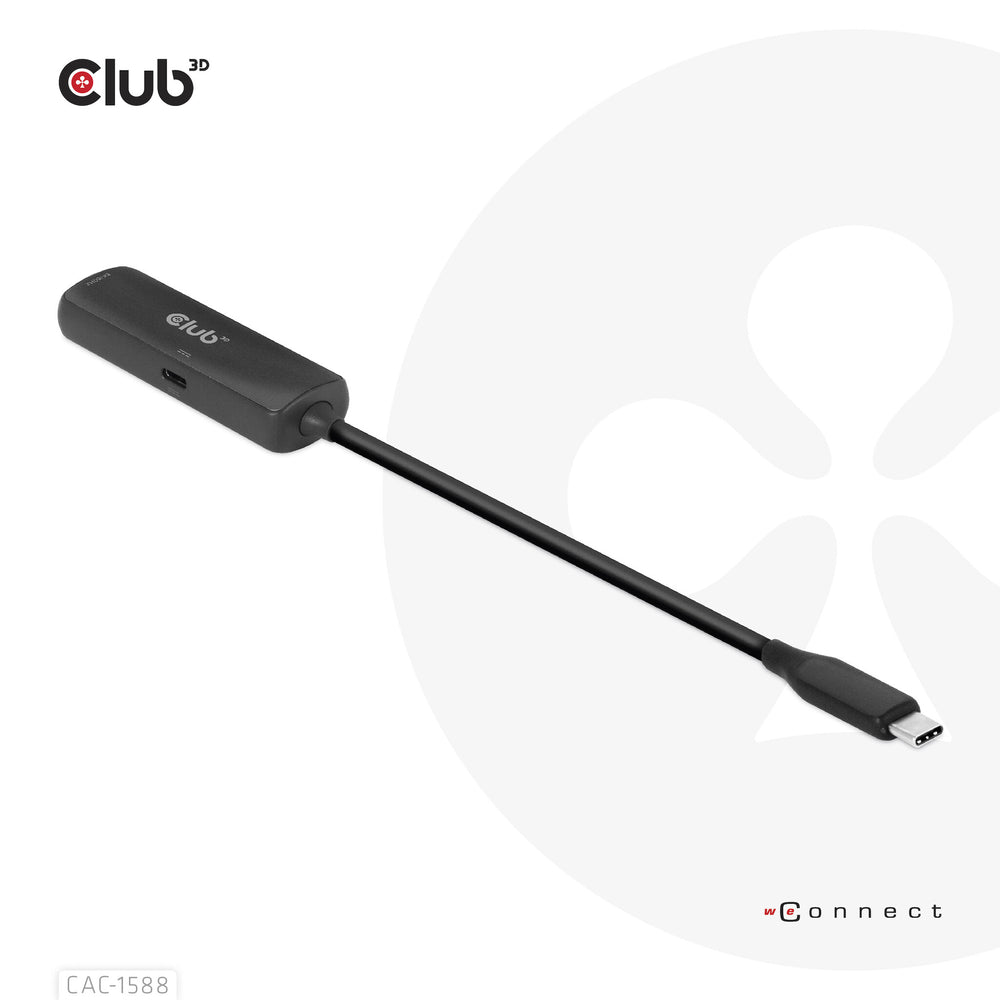 CLUB3D CAC-1588 videokabeladapter 0,17 m USB Type-C HDMI Svart