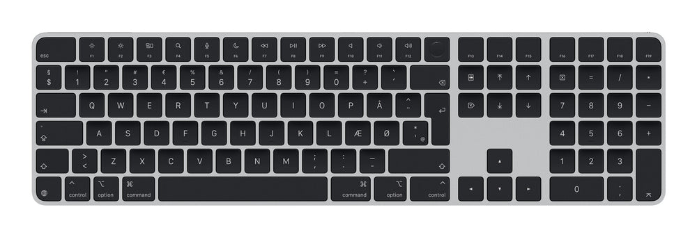 Apple Magic tangentbord Universal USB + Bluetooth QWERTY Dansk Svart