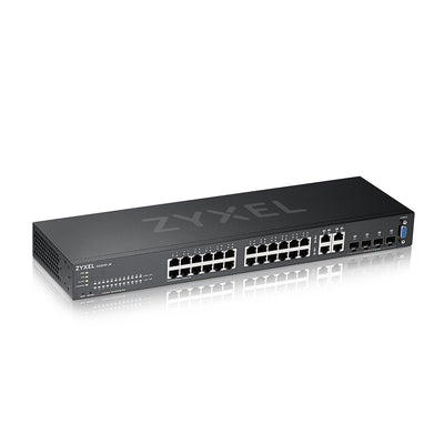 Zyxel GS2220-28-EU0101F nätverksswitchar hanterad L2 Gigabit Ethernet (10/100/1000) Svart