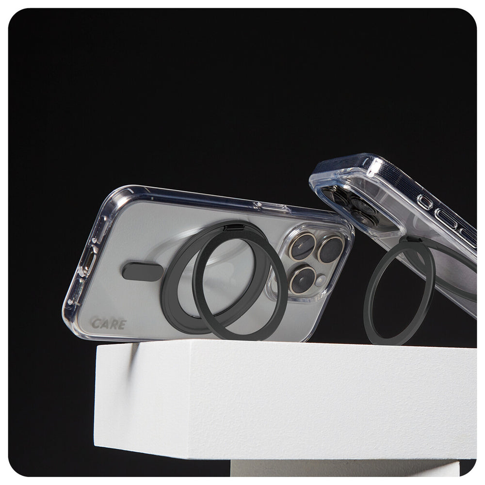 PanzerGlass CARE by PG BLK Kick/MagS iPhone16 6.7 mobiltelefonfodral Omslag Transparent