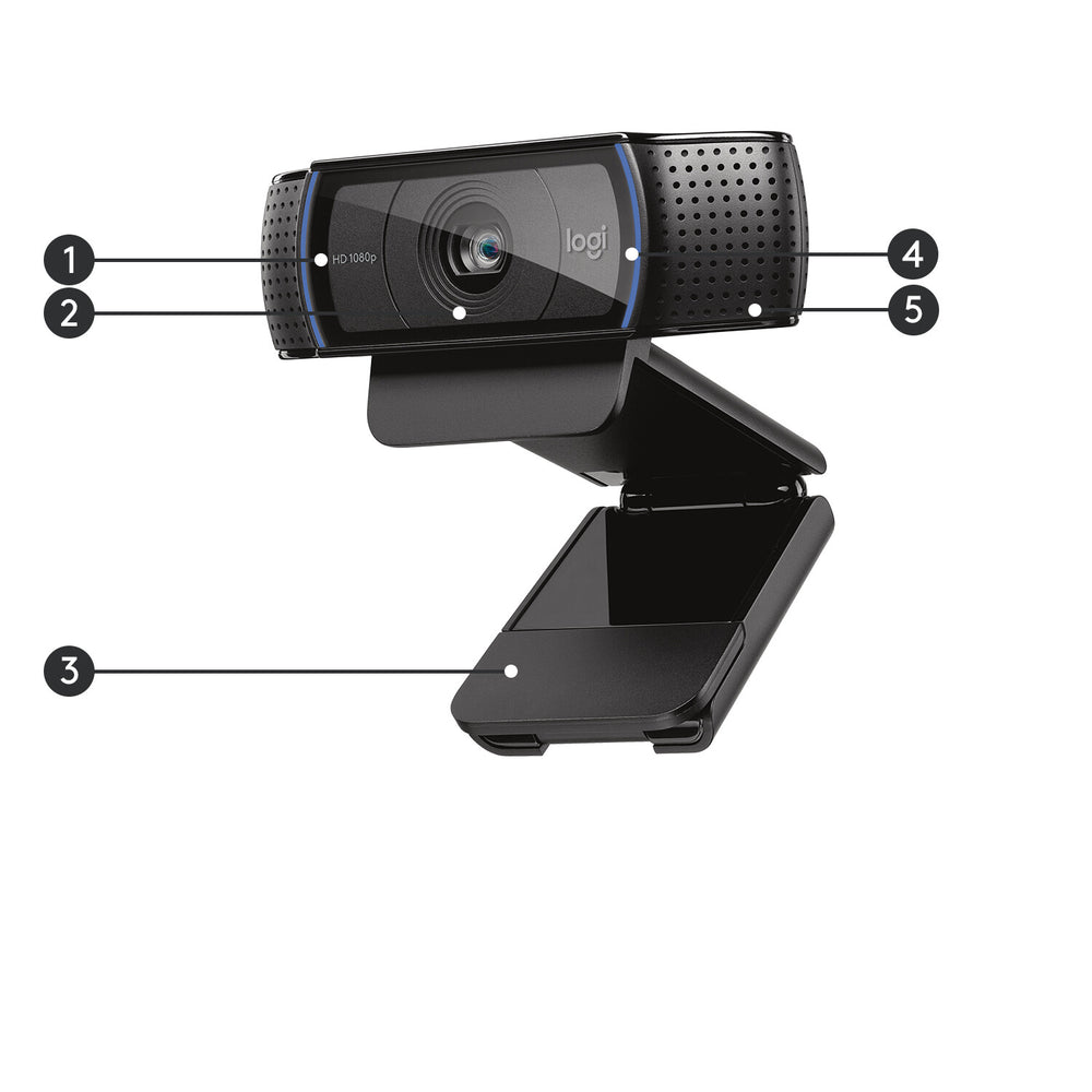 Logitech 960-001055 webbkameror 3 MP 1920 x 1080 pixlar USB 2.0 Svart