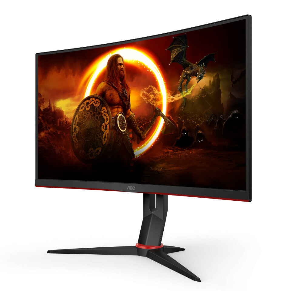 AOC CQ27G2S/BK platta pc-skärmar 68,6 cm (27") 2560 x 1440 pixlar Quad HD Svart, Röd