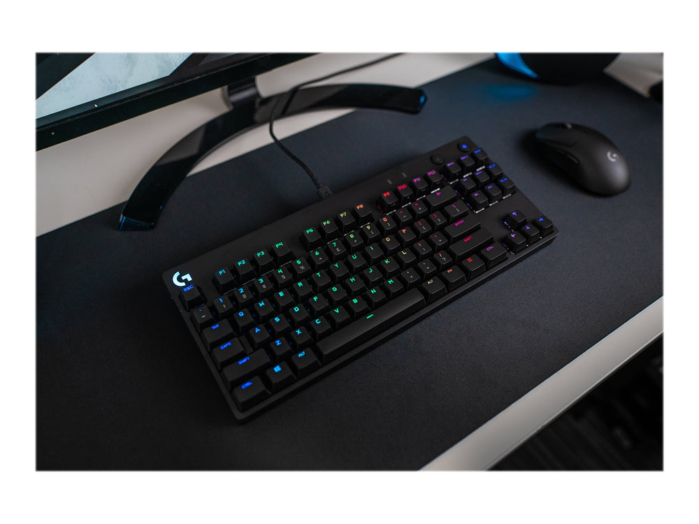 Logitech G Pro Mechanical Gaming Keyboard – GX Blue Clicky, RGB, Pan Nordic, Kompakt TKL, USB (Svart)