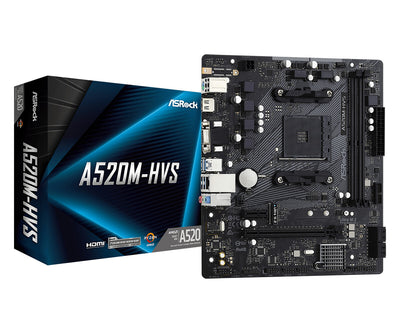 Asrock A520M-HVS AMD A520 Uttag AM4 micro ATX