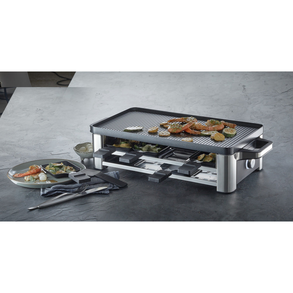 WMF Lono 0415040011 raclettegrill 8 personer 1500 W Svart, Krom