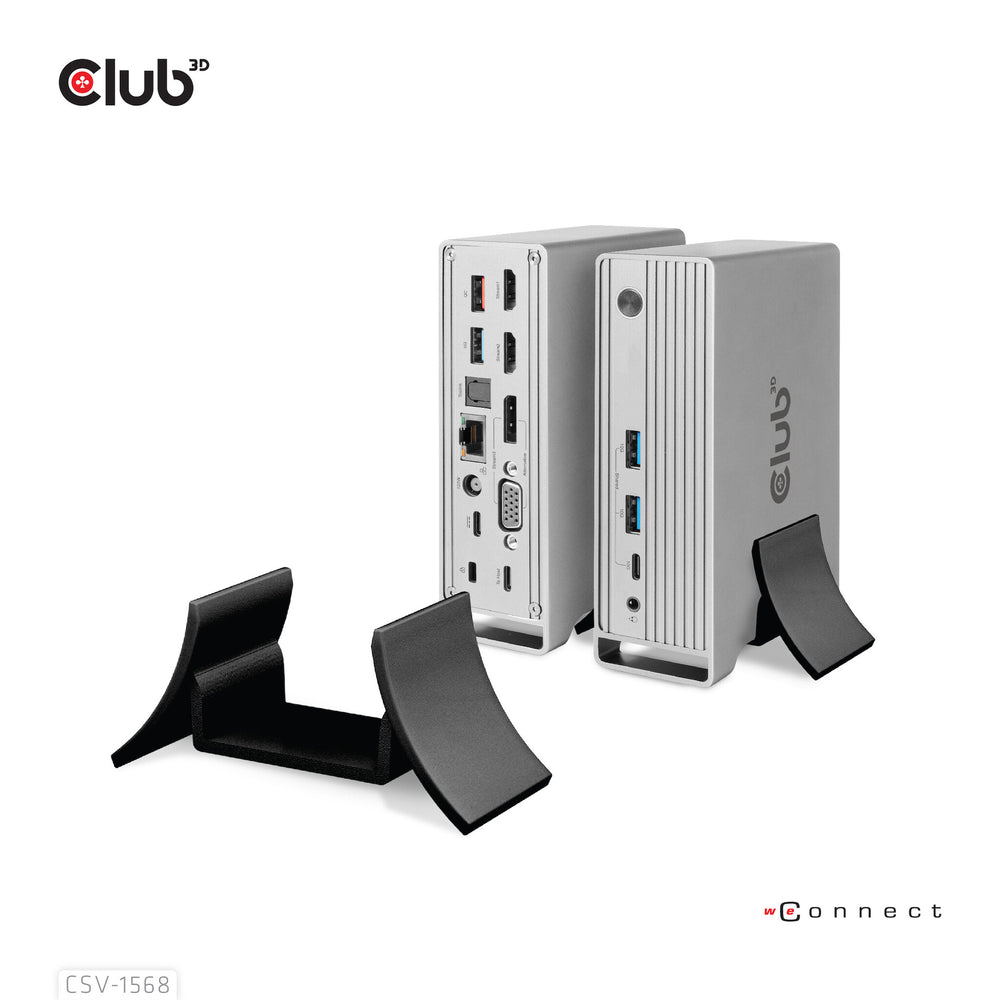 CLUB3D CSV-1568 dockningsstationer för bärbara datorer Dockning USB 3.2 Gen 2 (3.1 Gen 2) Type-C Metallisk