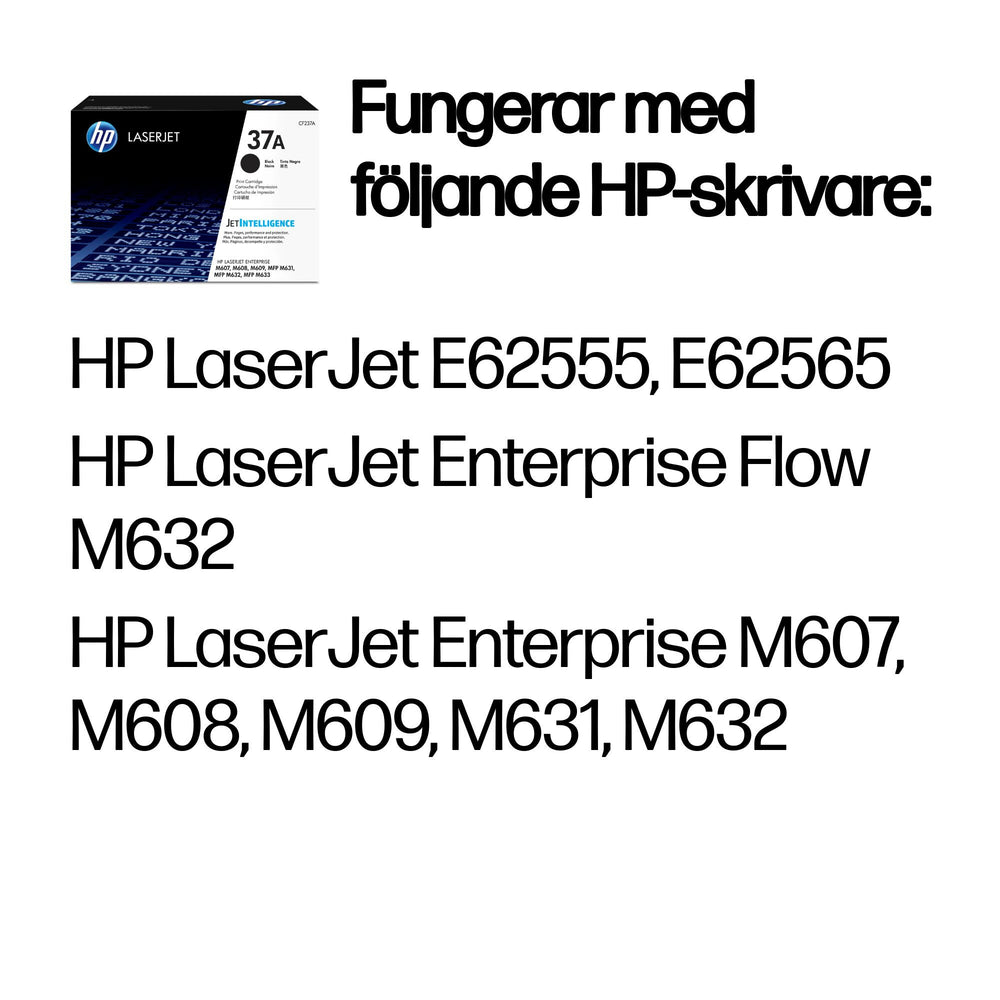HP 37A svart original LaserJet-tonerkassett