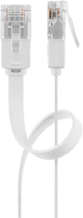 Goobay 93357 nätverkskablar Vit 0,5 m Cat5e U/UTP (UTP)