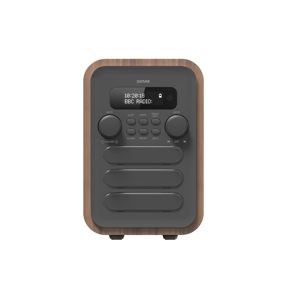 Denver DAB-48GREY radioapparater Personal Digital Grå, Trä