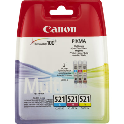 Canon 2934B010 bläckpatroner 3 styck Original Cyan, Magenta, Gul