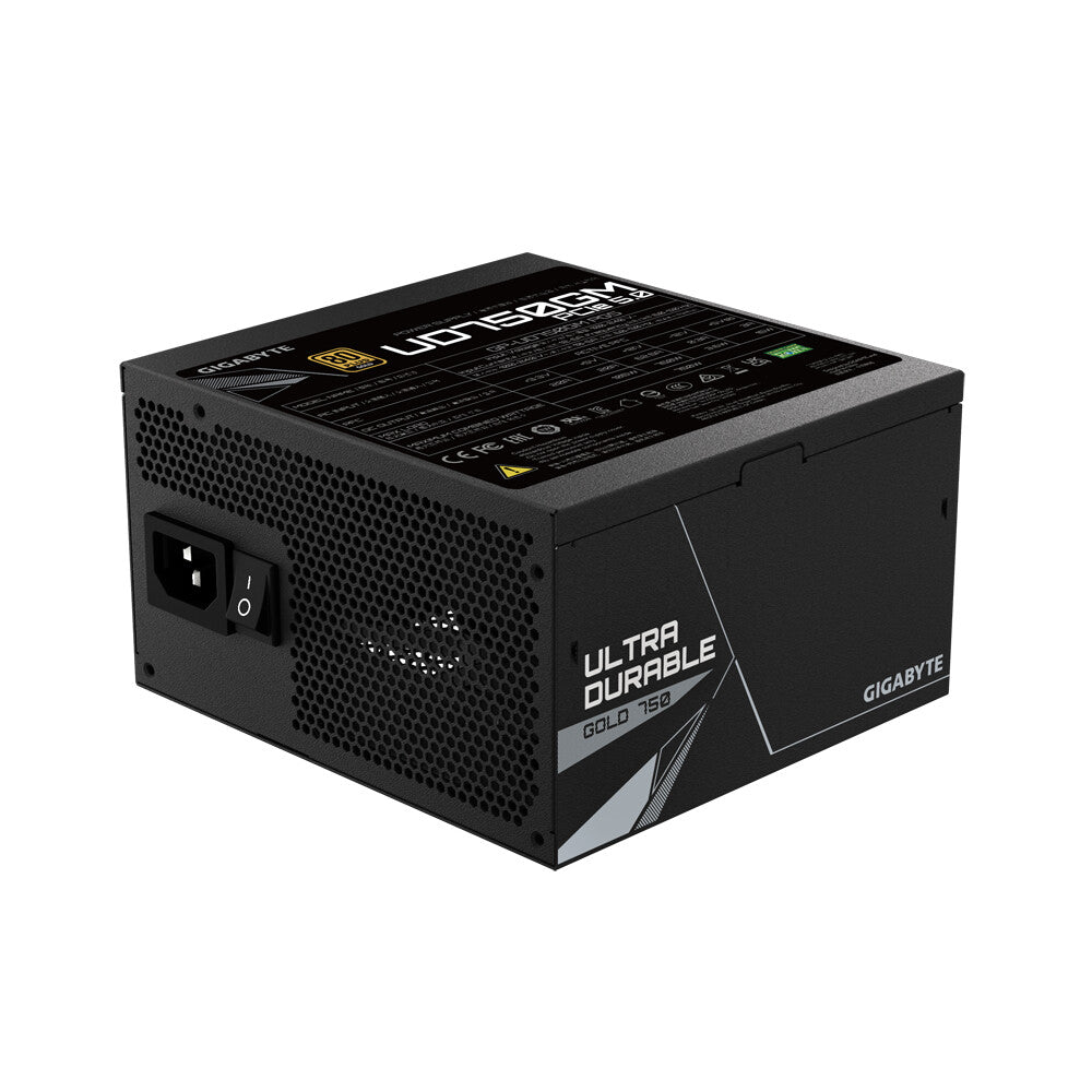 GIGABYTE UD750GM PG5 strömförsörjningsenheter 750 W 20+4 pin ATX ATX Svart
