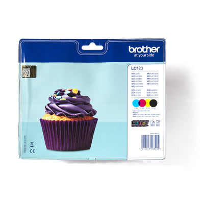 Brother LC-123VALBP bläckpatroner 4 styck Original Svart, Cyan, Magenta, Gul