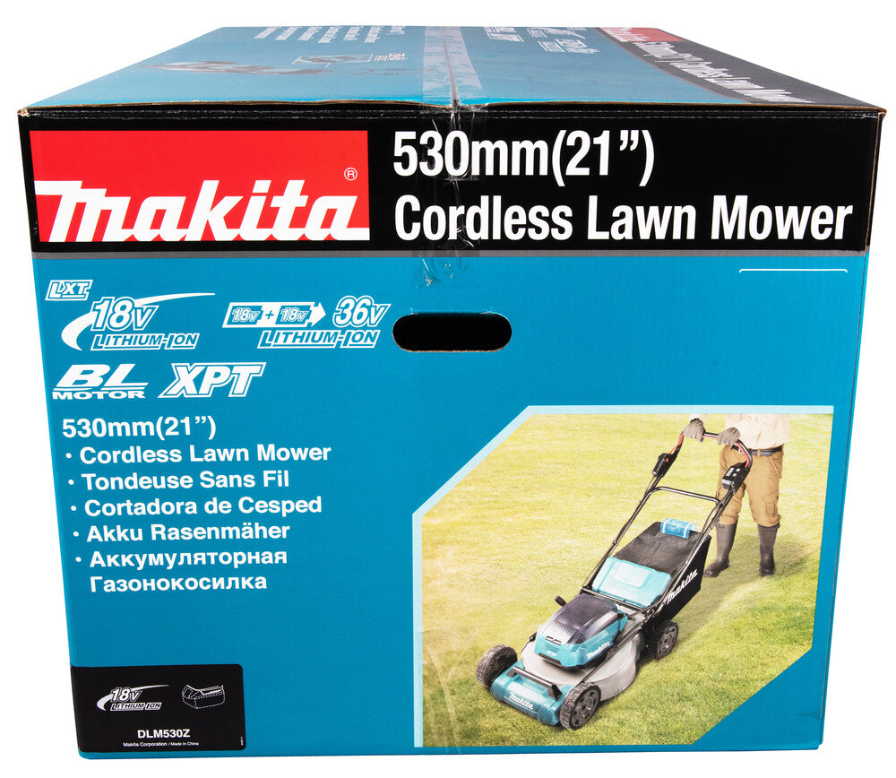 Makita DLM530Z gräsklippare Motorgräsklippare Batteri Svart, Blå