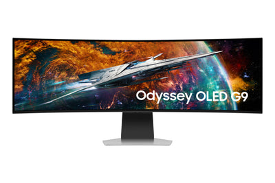 Samsung G95SC platta pc-skärmar 124,5 cm (49") 5120 x 1440 pixlar Dual QHD OLED Silver