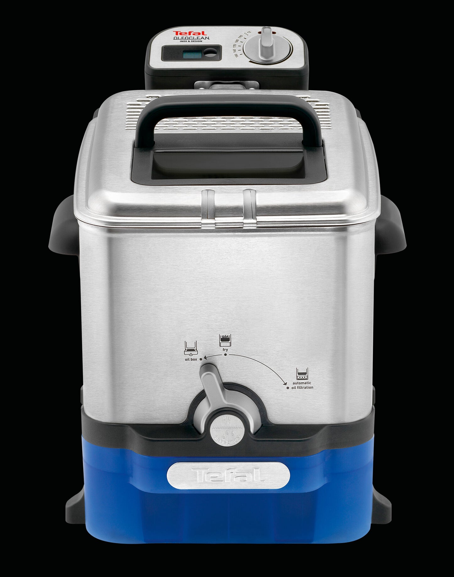 Tefal Oleoclean Pro Inox & Design FR8040 Single 3,5 l 2300 W Svart, Rostfritt stål