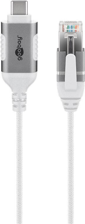 Goobay 74386 kabelomvandlare (hane/hona) USB 3.1 type A RJ45 Vit
