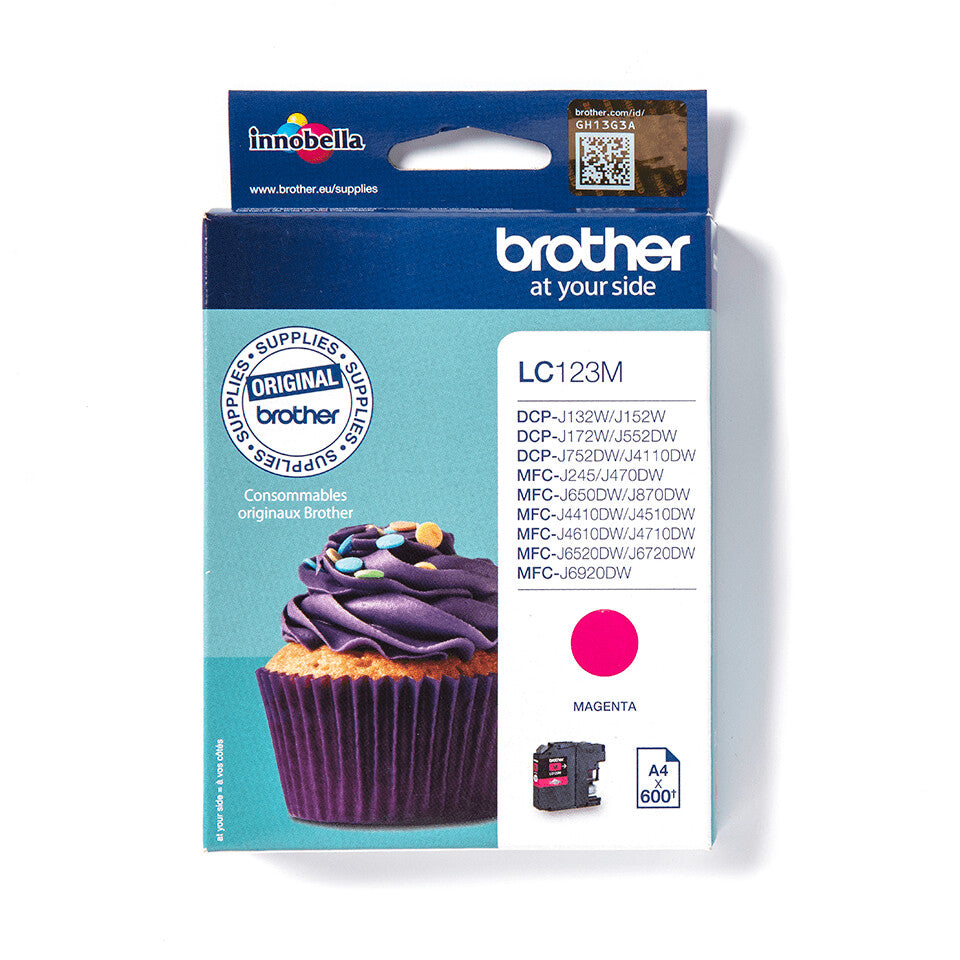 Brother LC123M bläckpatroner 1 styck Original Magenta